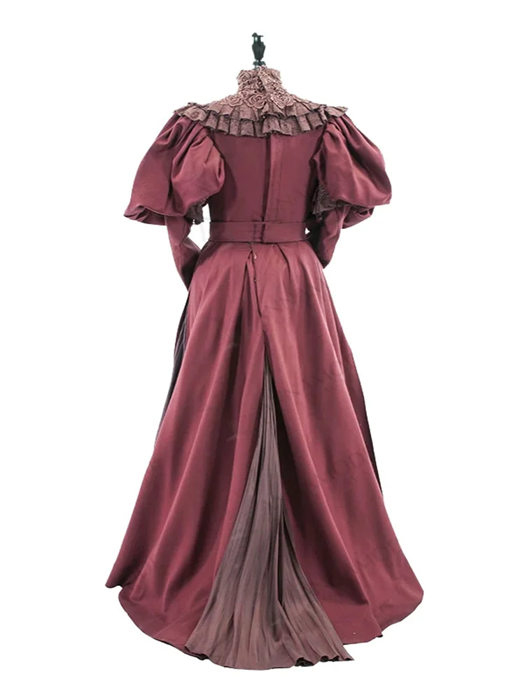 1890's Day  Victorian Gothic Steampunk Ball Gown Civil War Southern Belle Dress Afternoon  Elegant Ladies Travel Dress