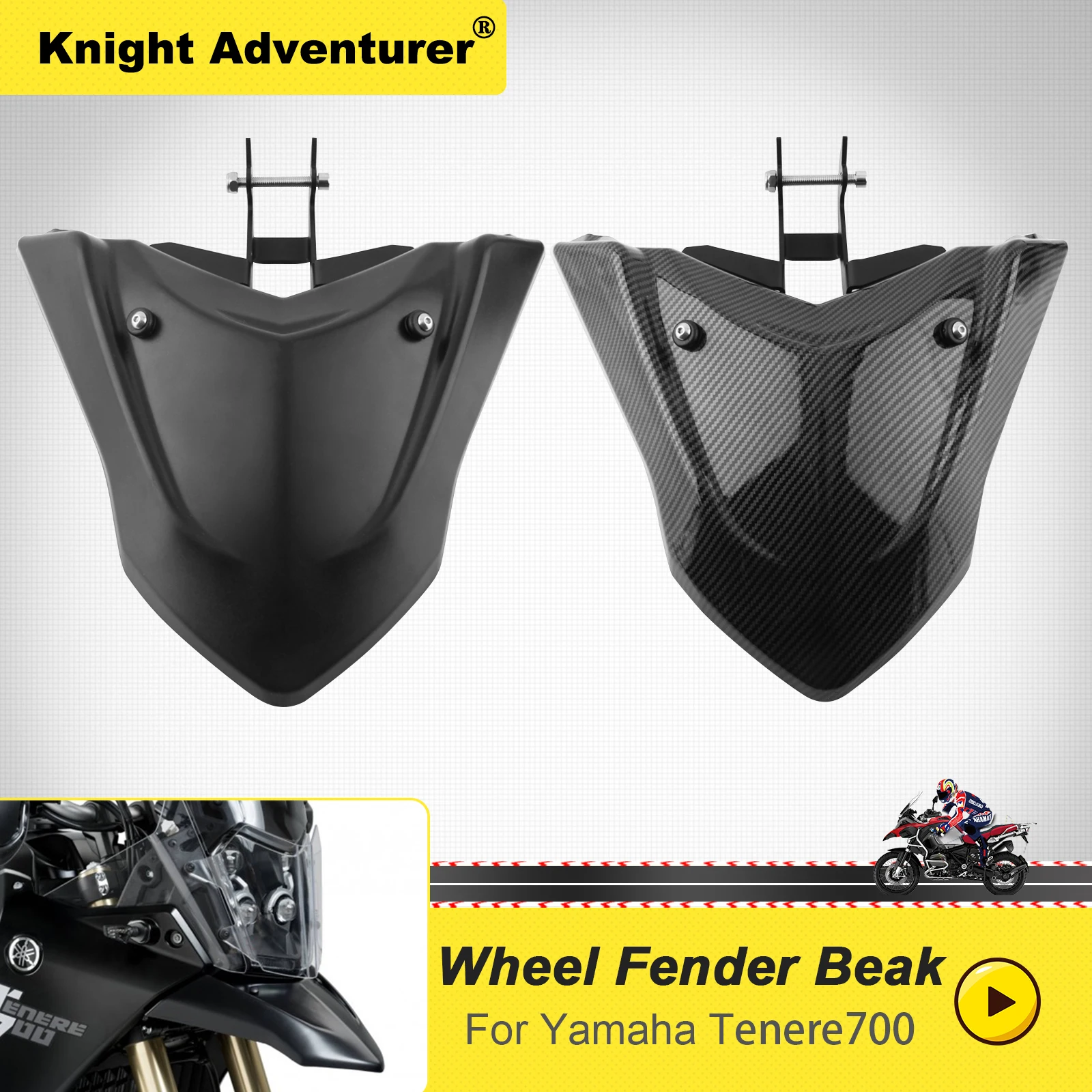 

For Yamaha Tenere 700 XTZ700 2019-2024 Motorcycle Accessories Front Fender Holder Beak Hugger Wheel Cover Fairing Extension