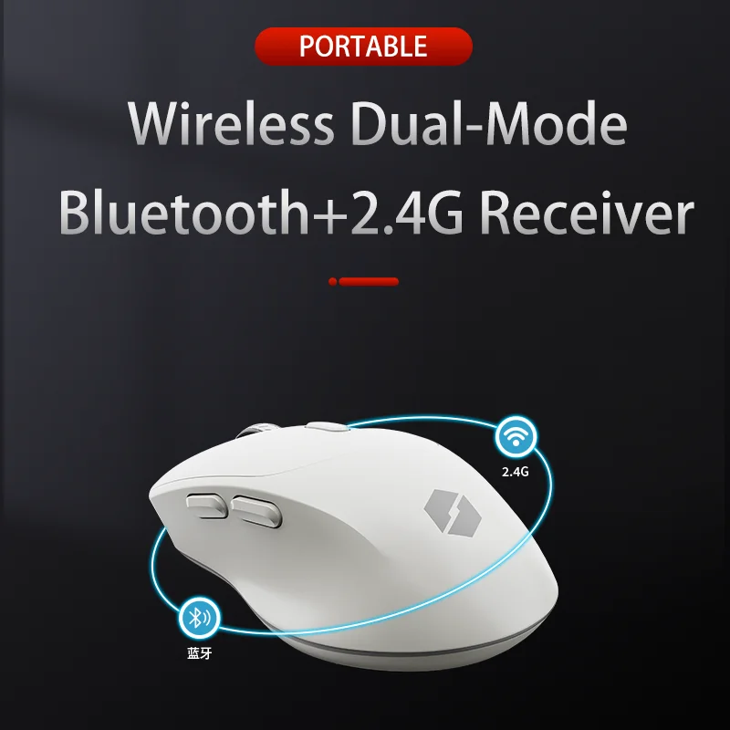 MECHREVO M390 Wireless Gaming Mouse Dual-Mode Mute Button Long Battery Life Esports Bluetooth Gamer Mouse For Laptop Tablet Pc