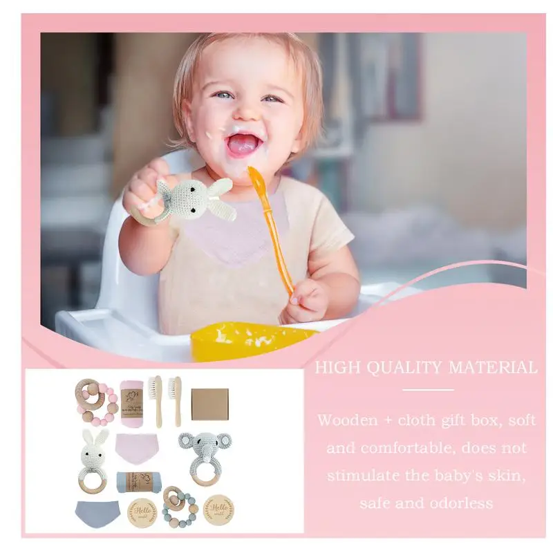 Baby Chew Toys Elephant Rabbit Bath Rattle Toy Set Baby Teething Toys Educational Learning Developmental Toys For Baby Boy And