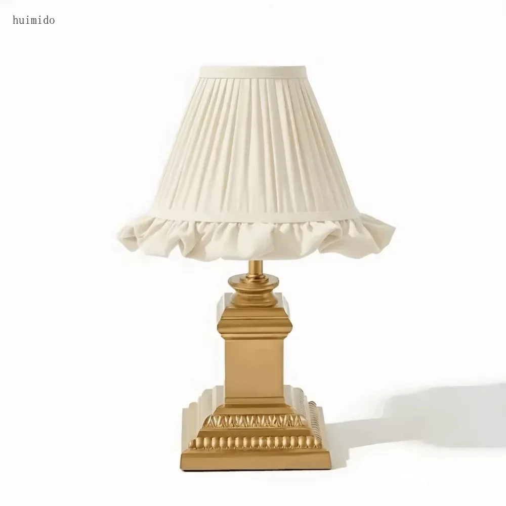French retro folding desk lamp metal base, decorative desk lamp, suitable for bedroom, restaurant, study, hotel, and breakfast