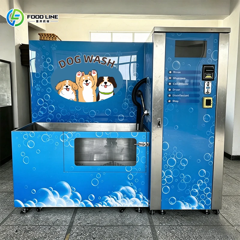 FOODLINE Pet Washing Machine Rust Proof Pet Bathing Equipment For Outdoor Pet Service Kiosk Long‑time Working Condition