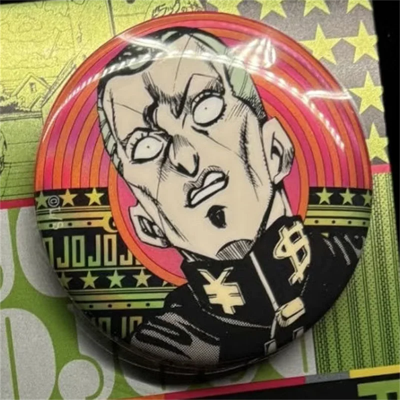 Anime JJBA Diamond Is Unbreakable Kishibe Rohan Cosplay Odznaka Broszka Okrągła Kira Yoshikage Figurka Torba Plecak Przypinka Rekwizyt