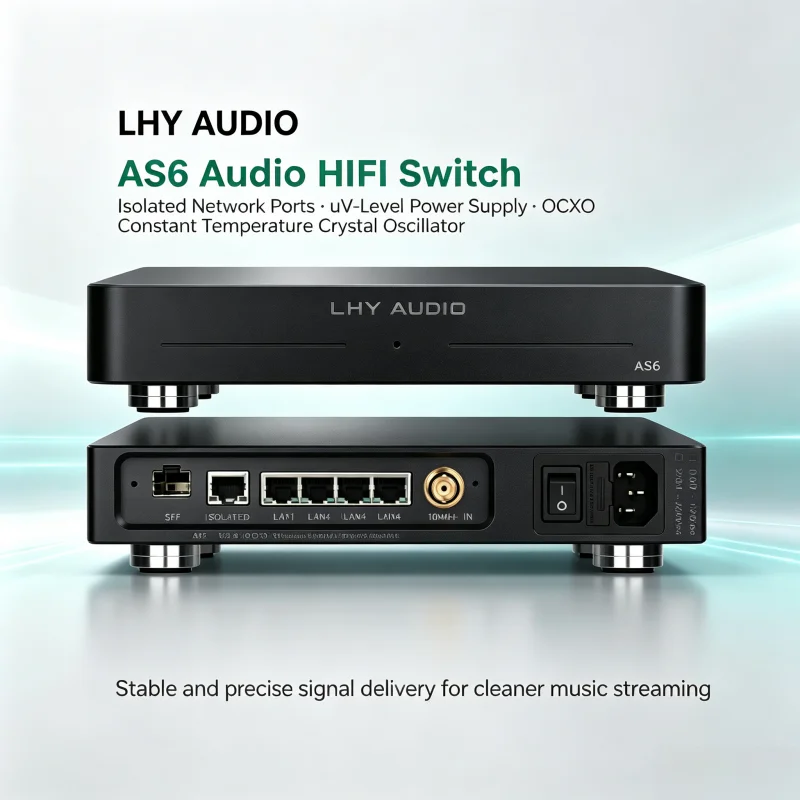 LHY AUDIO AS6 SW6-SFP 6-Port Hifi Audio Ethernet Switch Network