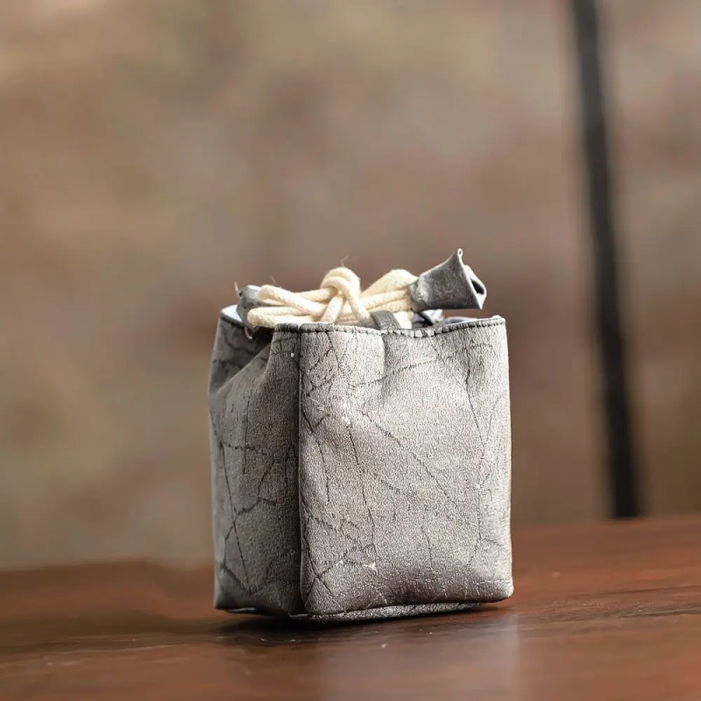 Fabric Storage Bag For Tea Cup Portable Master Cup Pouch Travel Teapot Carrier Drawstring Case Protective Tea Set Holder