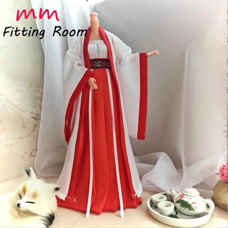 

1/6 Chinese Style Ancient Hanfu dress Model Fit 12'' Female Soldier Action Figure Body 30cm doll Toy accessories