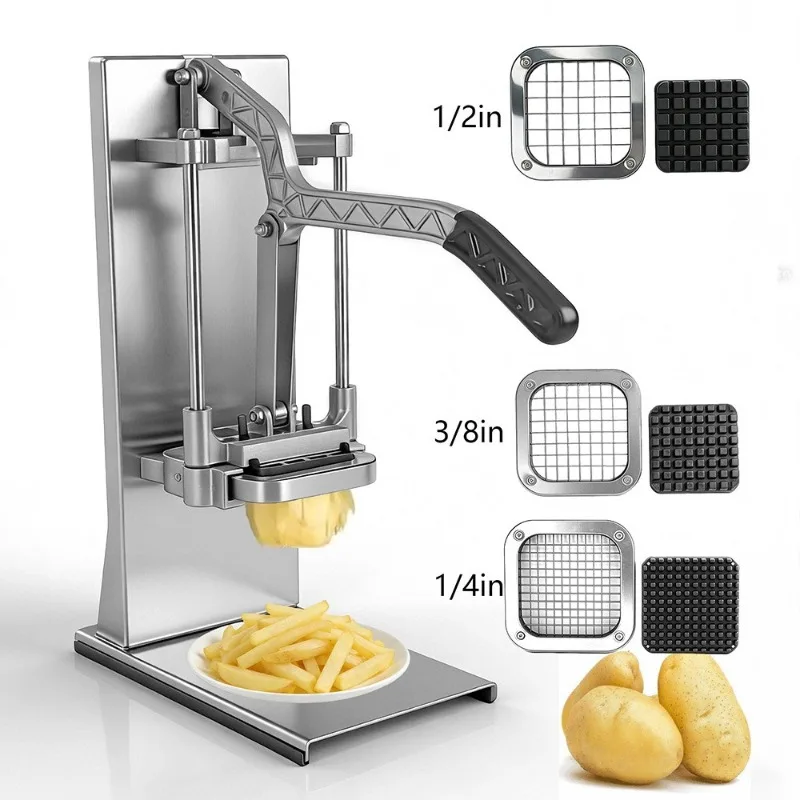 Vegetable Slicer Handheld Strip Slicer Cutting Machine  Portable Versatile Kitchen Vegetable Cutting Tools with Non-slip Base