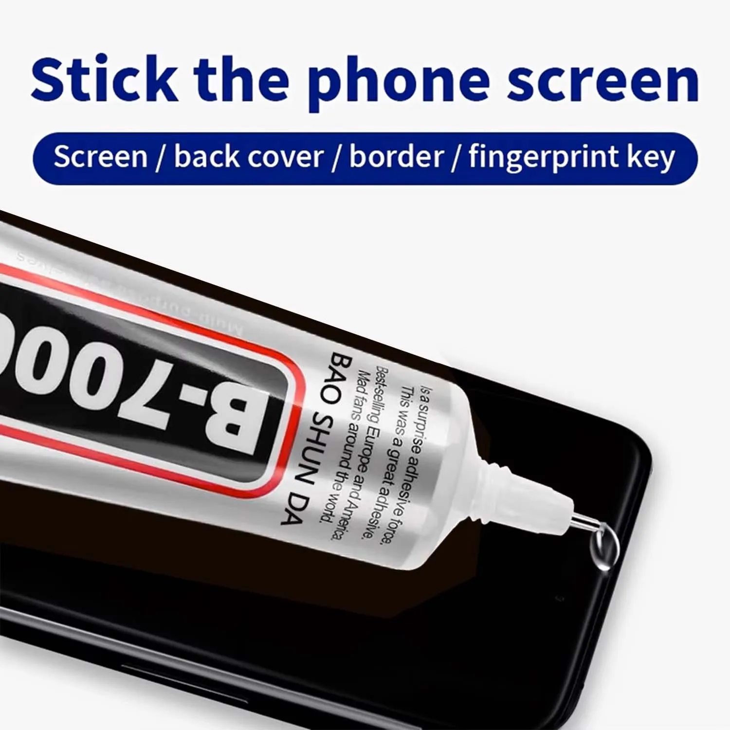 JXVX 50ml B7000 Klebstoff für Mobiltelefone, Touchscreens, Superkleber B-7000, Klebstoff für Telefon-Glasreparatur, Diamanten und Schmuckwerkzeuge – Detail 5