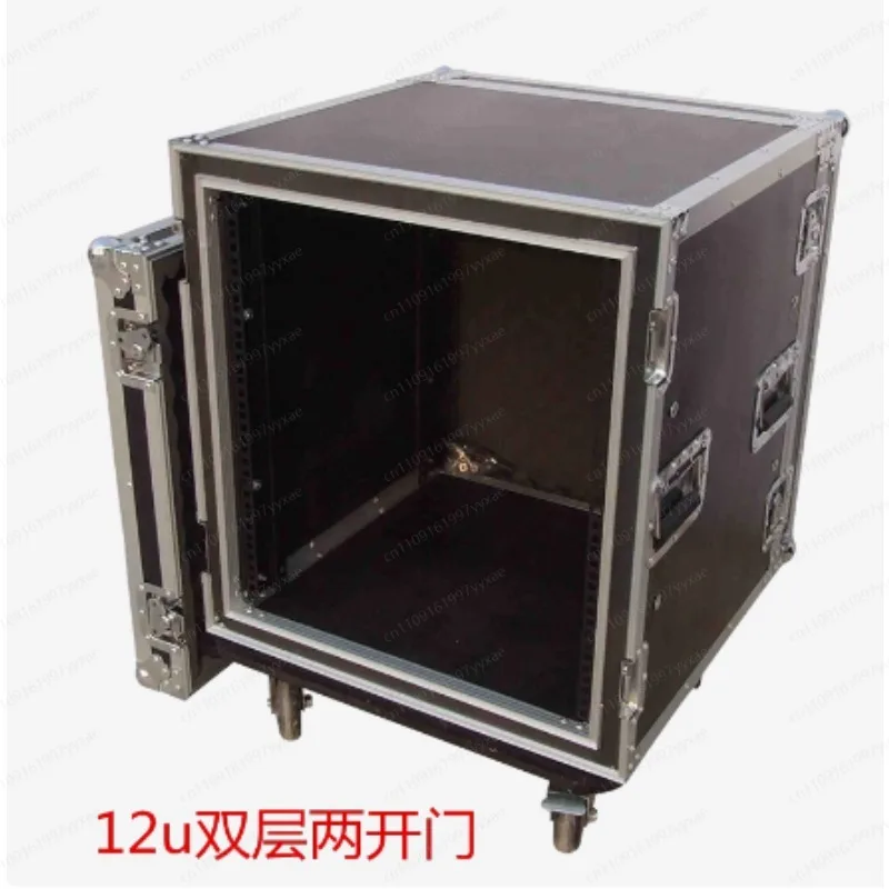 Professional 12U16U Two Doors Air Case , Power Amplifier Air Case Audio Cabinet Mixer , Shockproof Cabinet
