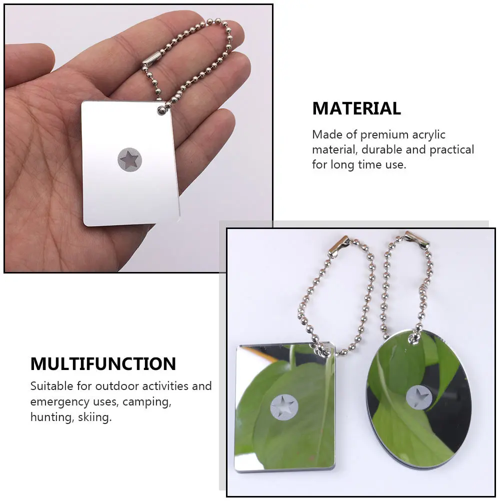 

Emergency Mirror Accurate Fast Signal Transmission Durable Acrylic Material Outdoor Survival Camping Gear Reflective Tool
