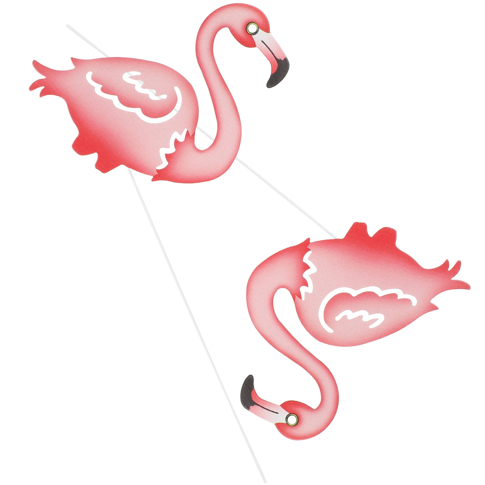 

2 Pcs Iron Flamingo Decoration Garden Stakes Lawn Ornament Yard Stake Grass Decor Ground Inserted Flamingo Modeling Patio Garden