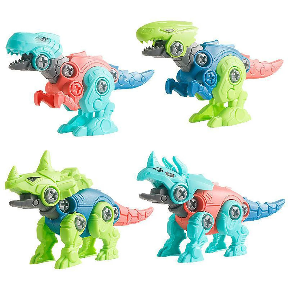 DIY Disassembly Assembly Dinosaur Toy Set Screw Nut Combination Assembling Dinosaur Model Educational Toy for Children Kids Gift