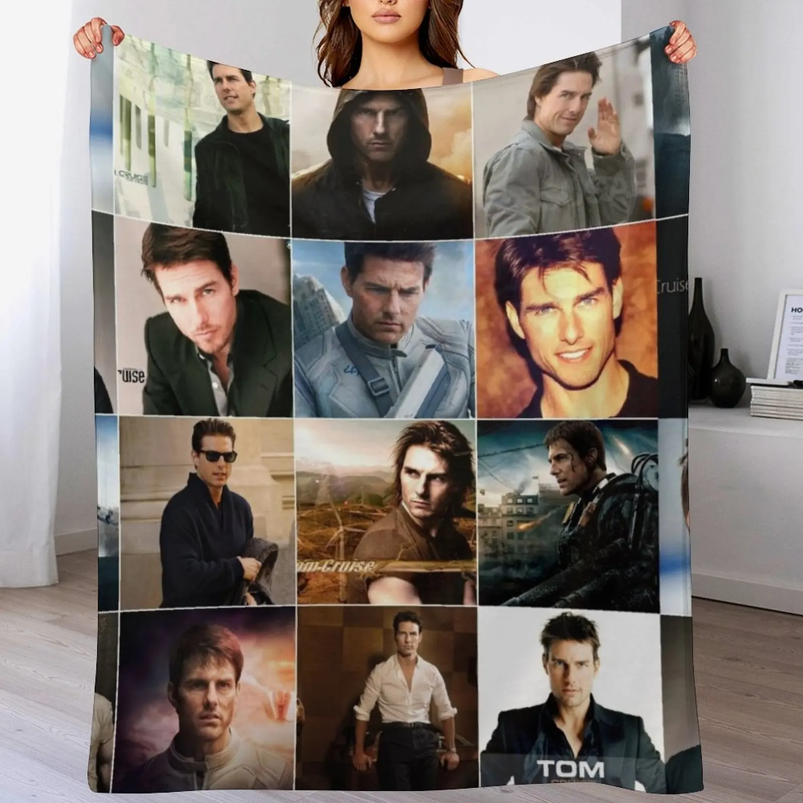 

Tom Cruise Photo Collage Throw Blanket sofa bed Decorative Beds Soft Blankets