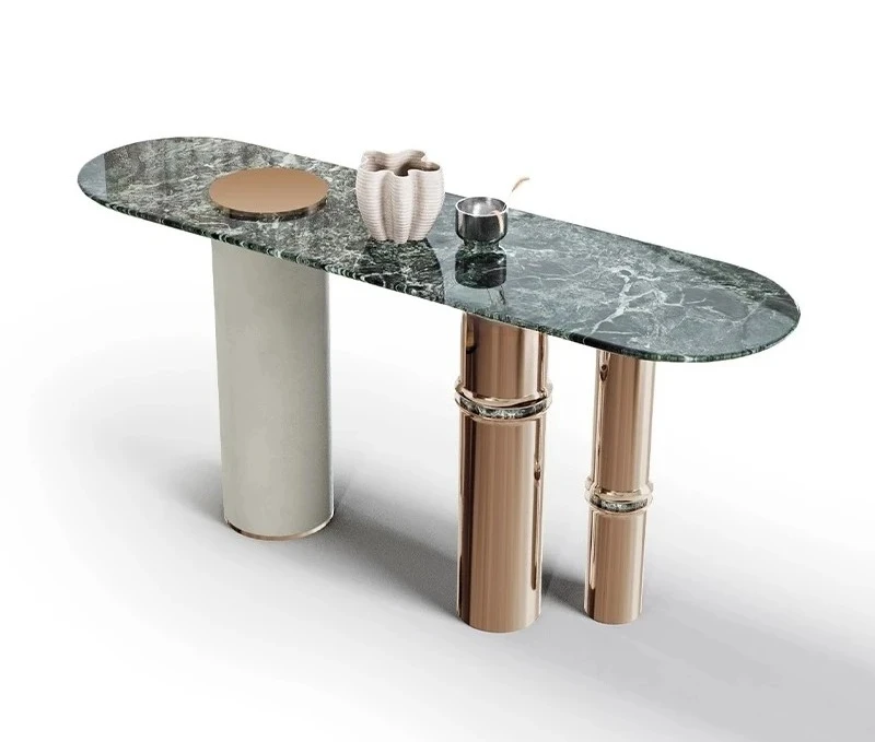 

Italian modern light luxury/green luxury stone/original high-end natural marble console table