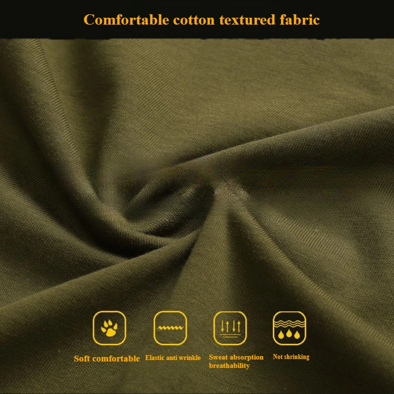 Tactical Camouflage Special Forces T-shirt Men Spring Breathable Wear Resistant Round Neck Top Pure Cotton Training Workwear