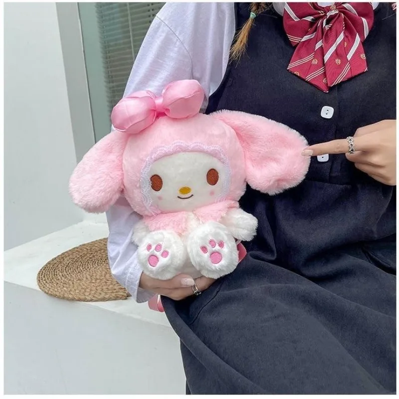 Mochila de pelúcia pequena MBTI Melody para mulheres, estilo japonês, boneca rosa Lolita, Jk requintada moda, porta-moedas feminina, desenho animado