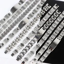 Wholesale 5/10pcs/lot Mix Style Stainless Steel Jewelry Bracelets For Men Simple Fashion Bracelets Birthday Party Gifts