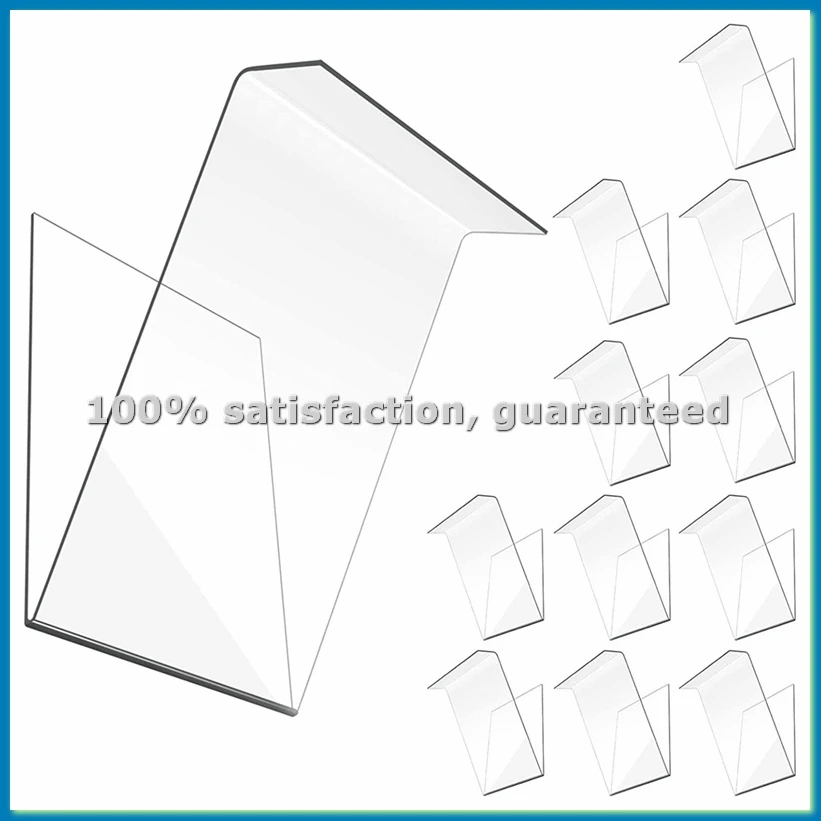 12 Pack Acrylic Book Stand,Clear Book Display Easel,Acrylic Book Stand Holder for Displaying Comic Books Albums-AT35