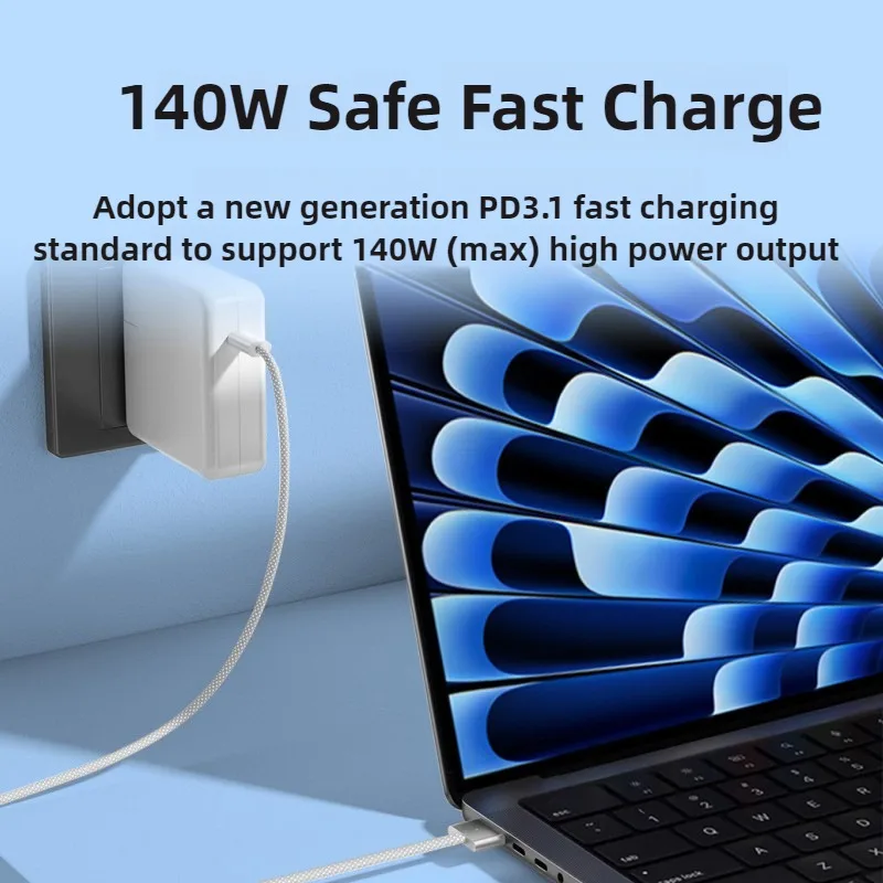 140W PD Cable For Magsafe 3 Magnetic Cable For Macbook Pro Air 13 14 16 M1 M2 LED Indicators Fast Charger Cord Adapter - Image 4
