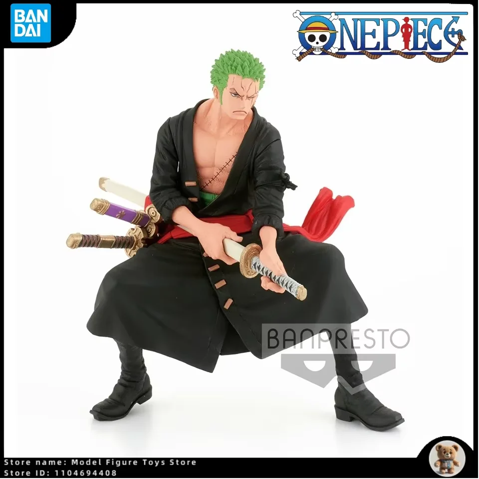 

В наличии цельная 18 см оригинальная фигурка Banapus Roronoa Zoro Land of Wano, экшн-фигурка игрушек, праздничные украшения, подарки