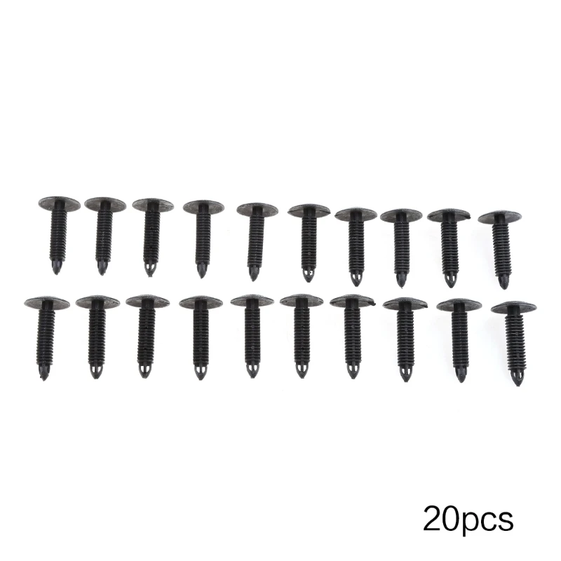 7mm Hole Plastic Rivets Fastener Push Clips Black for Car Auto for Fender 20Ps Drop Shipping