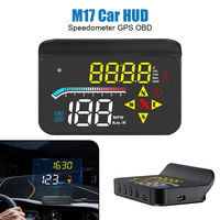 Car HUD Speedometer Auto Electronics Accessories for All Cars Digital M17 OBD GPS Head Up Display Windshield Projector