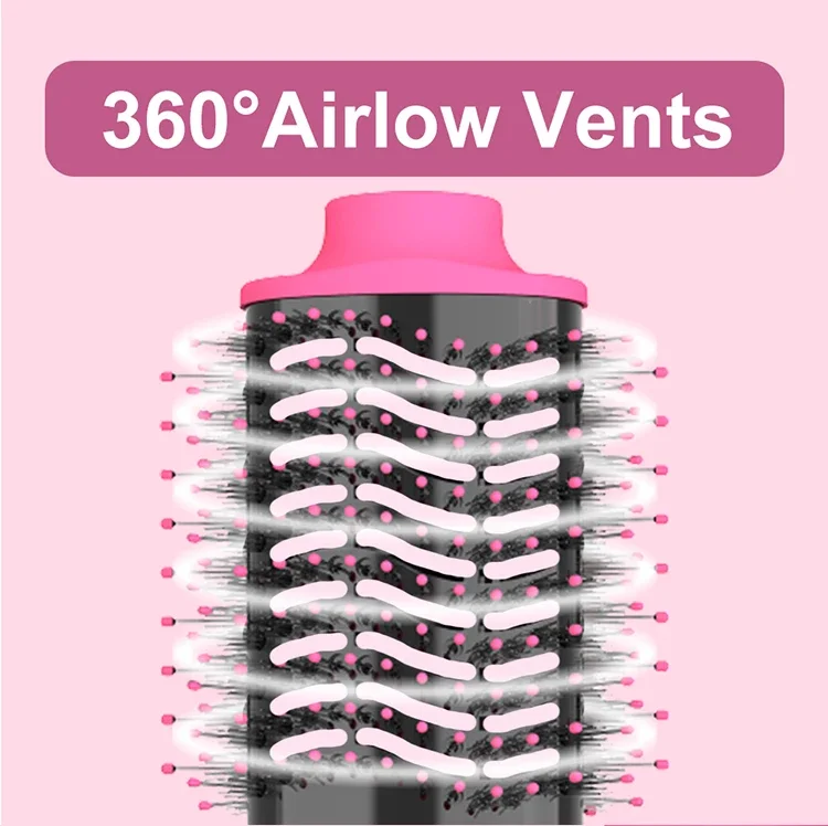 أدوات تصفيف الشعر بخطوة واحدة، فرشاة احترافية لصالونات التجميل الساخنة، مشط فرد الشعر، فرشاة هوائية لمجفف الشعر الكهربائي