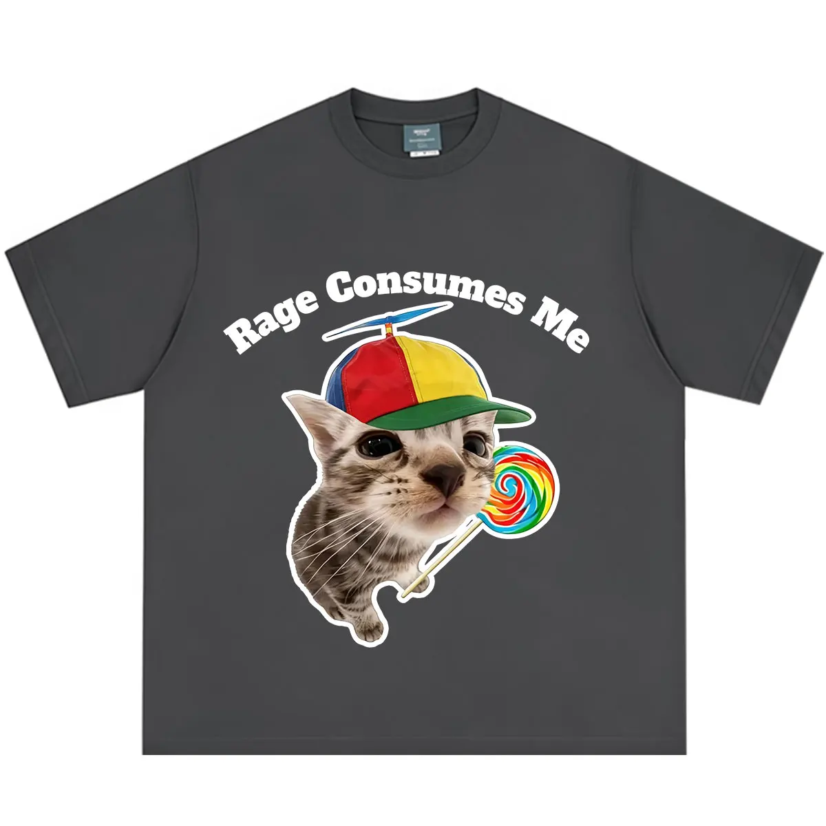 Rage Consumes Me Funny Meme T-shirts Men Women Hip-hop Punk T-shirt Summer Short Sleeve Loose Casual Cotton Oversized T Shirts