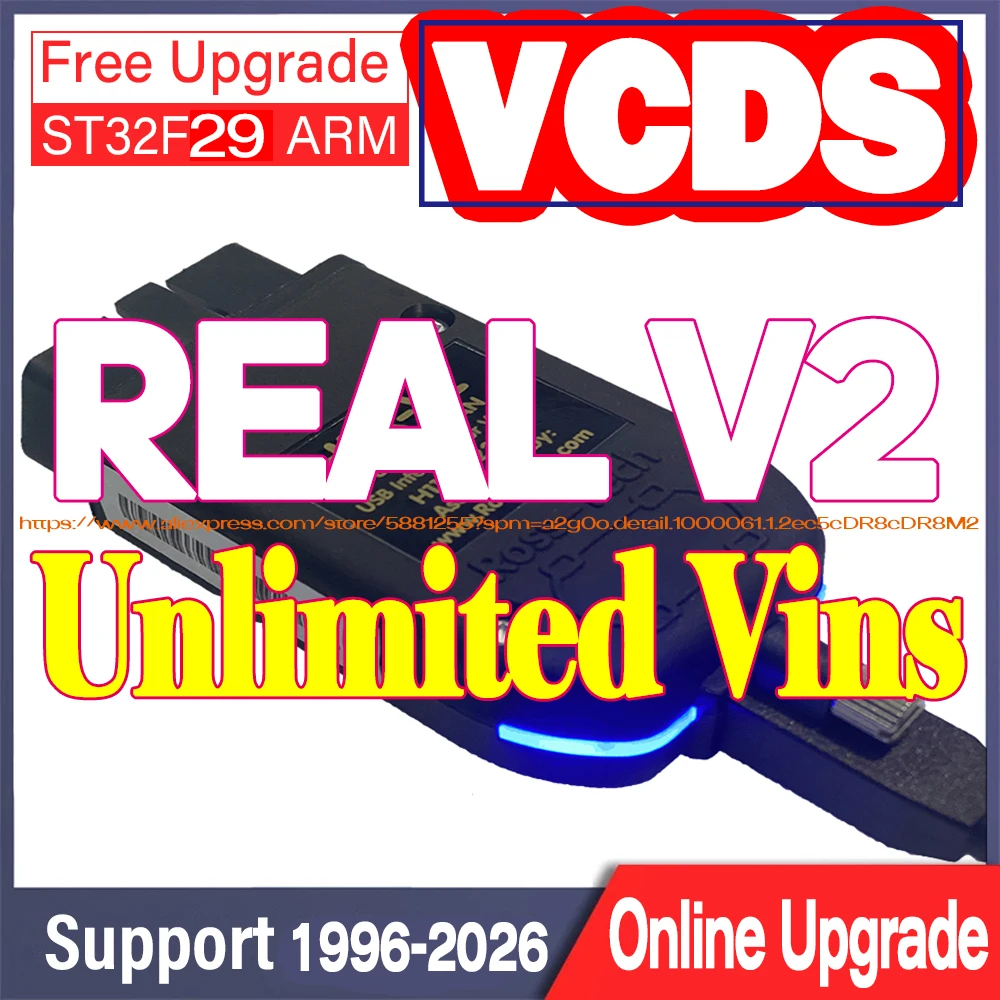 2026 Mais Recente V26.3 VAG COM Scanner Cabo VCDS Cabo de Diagnóstico Automotivo Multi-idiomas VAG HEX V2 REAL V2 Ferramentas Scanner OBD2