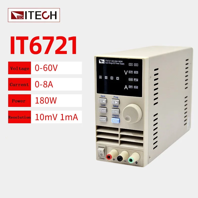 ITECH IT6721 DC Power Supply 60V/8A/180W Adjustable Lab Bench Power Supply