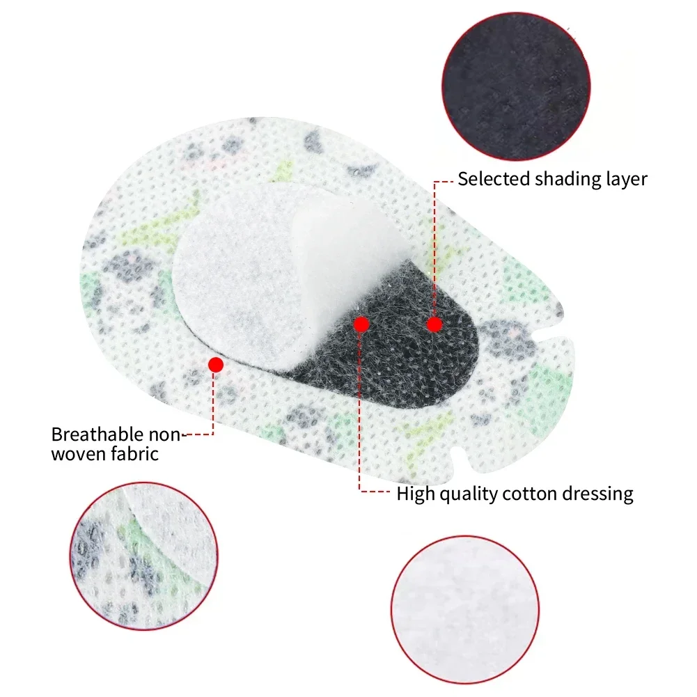 لينة 60 قطعة/المجموعة الطفل الحول العين التدريب اييشادي العظام تصحيح العين بقع الأطفال كسول EyeMask