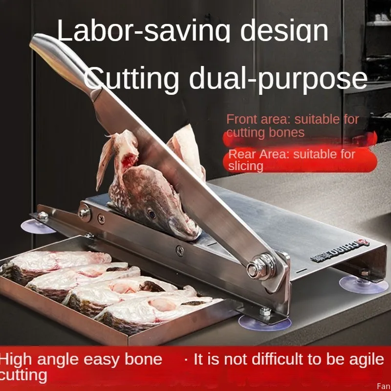 Manual Slicer Thickness Adjustment Commercial Chinese Herbal Medicine Slicing Machine Multi-functional Bone Saw Meat Cutter