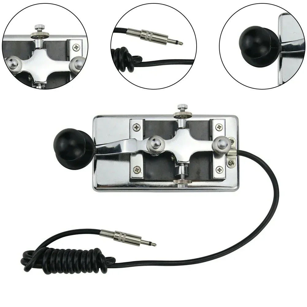 

3.5mm Stainless Steel K4 Morse Wrench Set Plug Manual Telegraph Morse Key Handy CW Morse Keyer For Shortwave CW Radio