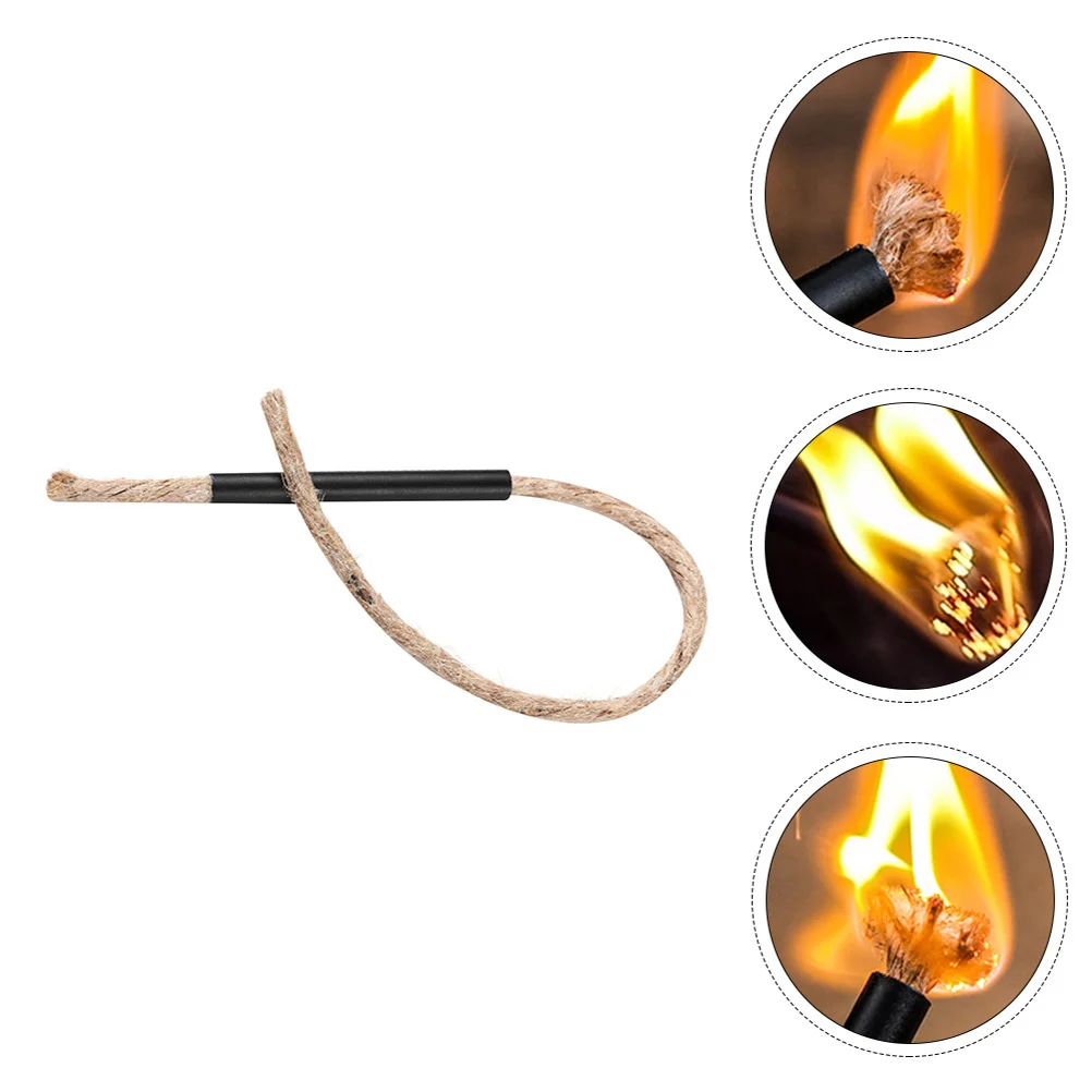 

5Pcs Camping Fire Rope Weather Resistant Flame Starter Cord with Handles for Outdoor Cooking Bonfire Gift