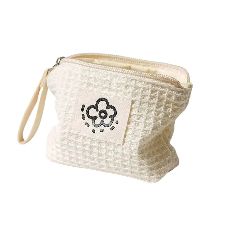 

Canvas Coin Purse for Girl Mini Size Kawaii Cartoon Flower Clutch Bag Kids Coin Pouch