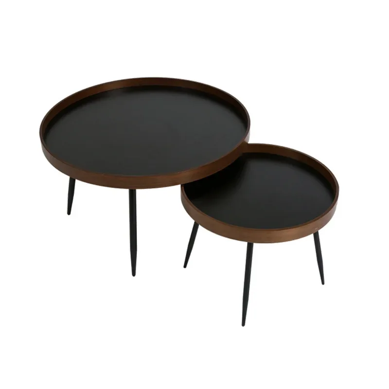 

Coffee Table, Side Table, End Table for Sofa, Corner Edge, Top Design, Metal Legs in Powder Coating