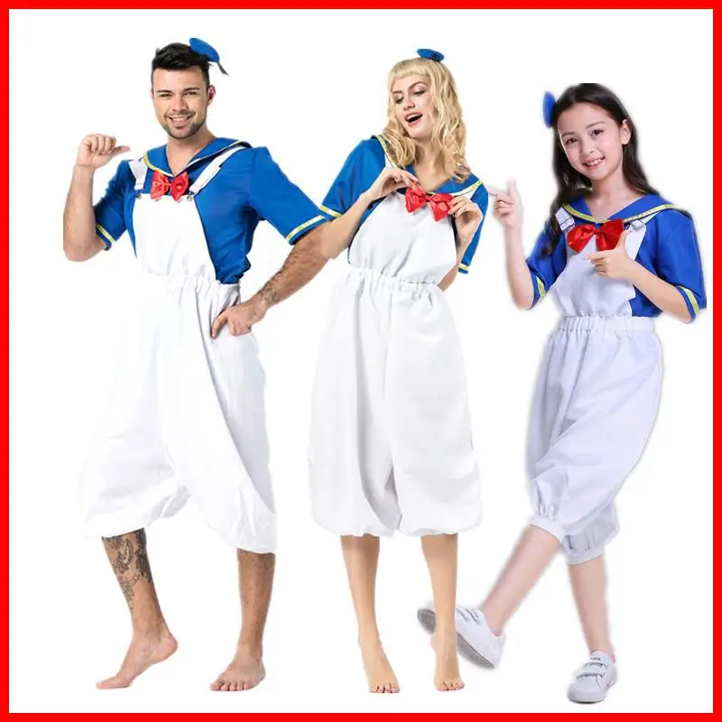 

Костюм моряка на Хэллоуин, игровая одежда для мужчин и женщин, наряды для пар Дональда Дара, персонажи