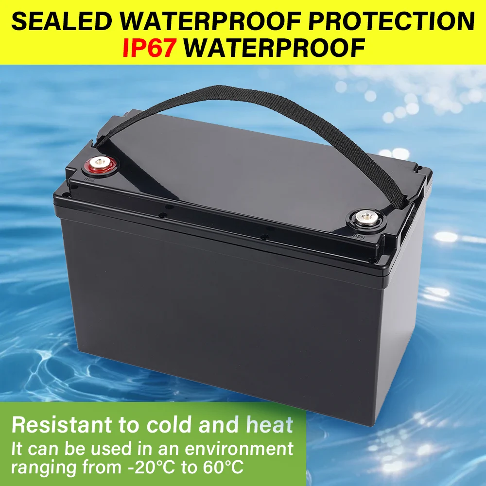 

Водонепроницаемый аккумуляторный ящик Защитный ящик для литиевых батарей, обычно используемый в сценариях с ремешком для переноски, аксессуарами