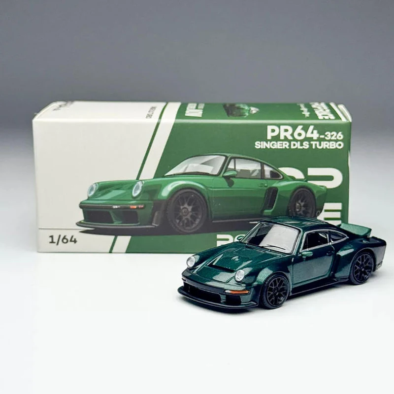 POPRACE Diecast 1:64 Maßstab 911 Singer Turbo Simulationsmodell aus Legierung, klassische Sammlerstücke, statische Dekoration, Ausstellungsstücke, Geschenke