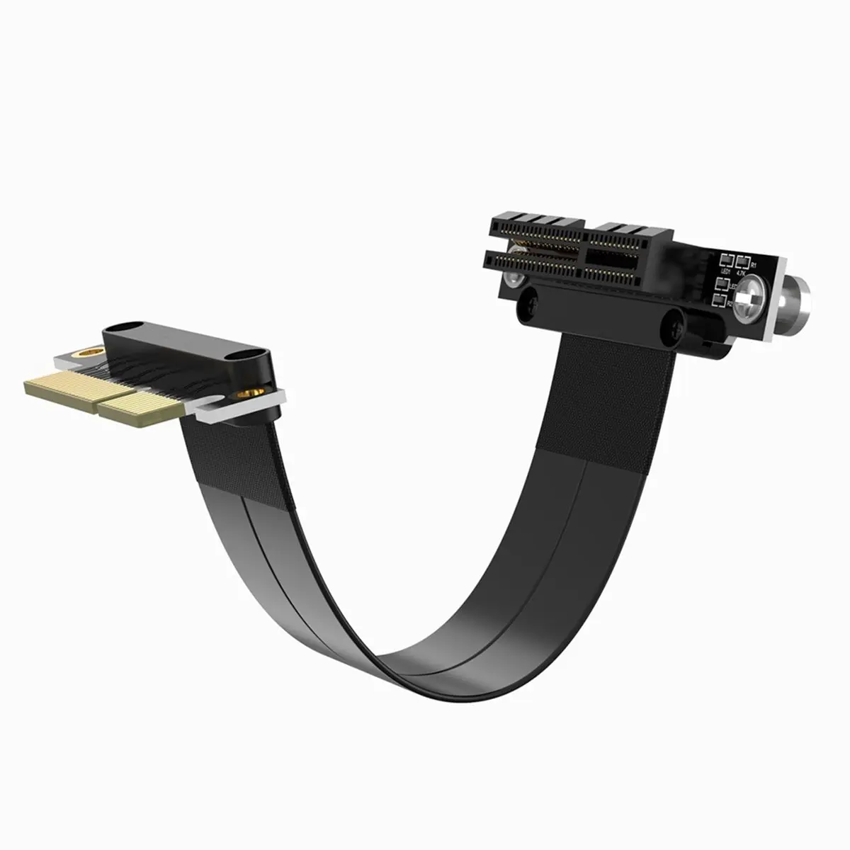 PCI-E 4X Adapter Riser Card 90 Degree Converter Card for Server Chassis Computer, 180-90 Degree Angle Extension Board