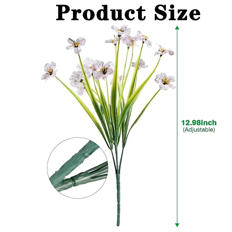 2-16 قطعة الزهور الاصطناعية البنفسجي الجدار الشنق ورد صناعي باقة في الهواء الطلق ديكور حديقة المنزل DIY بها بنفسك حفل زفاف ديكور المنزل #6