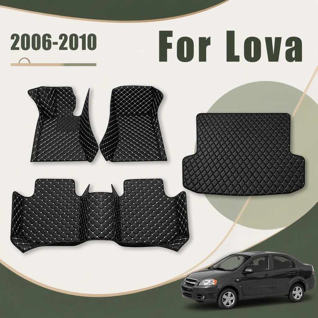 Car Floor Mats Trunk Carpets For Chevrolet Lova 2006 2007 2008 2009 2010 Auto Accessories Interior Products Covers Waterproof