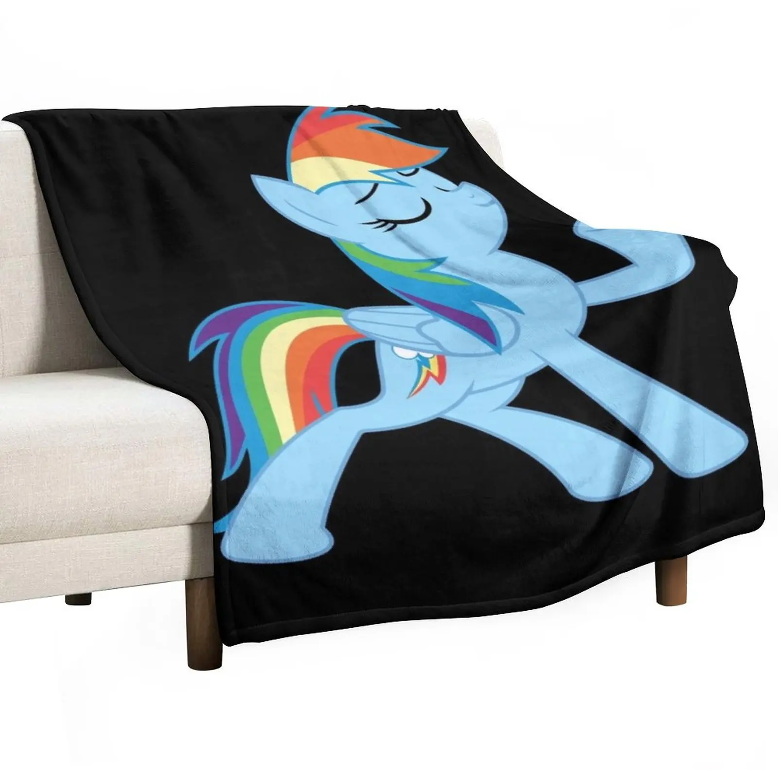 

Rainbow Dash Strikes A Pose Throw Blanket Thin Blanket Tourist Blanket