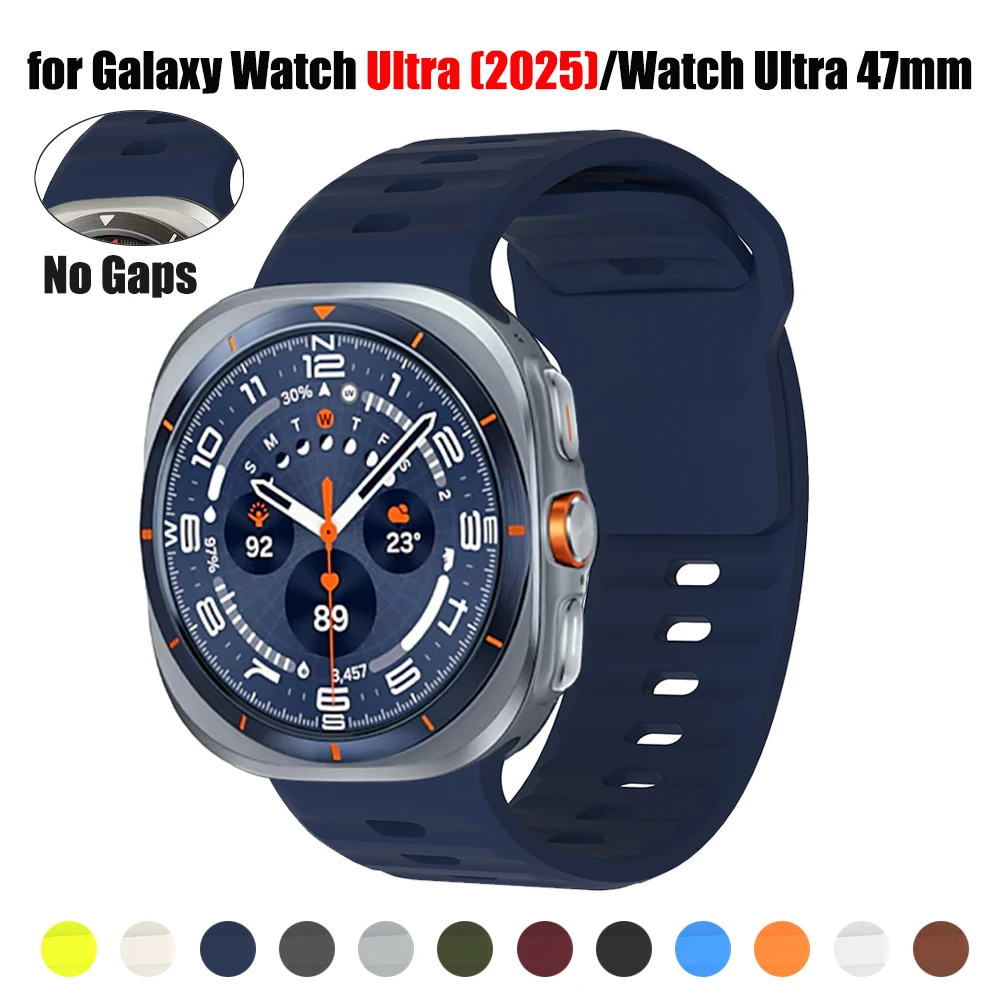 Silikonband für Samsung Galaxy Watch Ultra 2025 47 mm Armband Samsung Galaxy Ultra 47 mm Keine Lücken Armband Correa Sportzubehör
