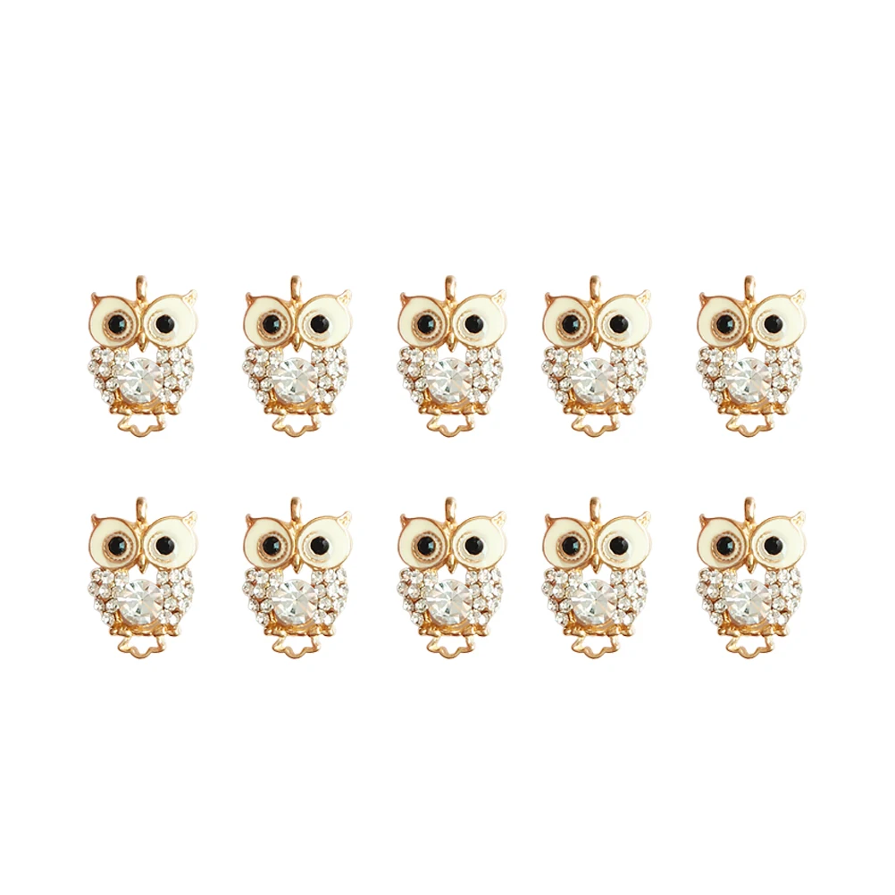 

10pcs Owl Pendant Charm Alloy DIY Jewelry Making Accessories Golden Color Bracelet Necklace Earrings Craft Supplies