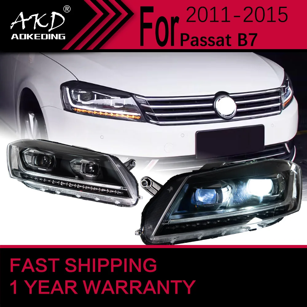 

Car Lights for Passat B7 EU Version Magotan LED Headlight 2011-2015 B7 Head Lamp Drl Projector Lens Automotive