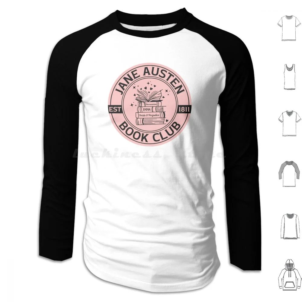 Jane Austen Book Club sweat à capuche coton à manches longues Jane Austen Book Club Jane Austen Fan fierté et préjugés persuasion Bookish