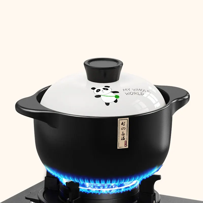 High Temperature Resistant Ceramic Casserole Pot Household Crack-Proof Stew Pot for Gas Saucepan Kitchen Tool Cooking Crock Pots
