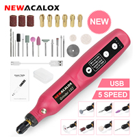 NEWACALOX Wireless Mini Grinder Engraving Pen 5 Adjustable Rotation Speed Rechargeable Electric Drill Rotary Tool Dremel Engage