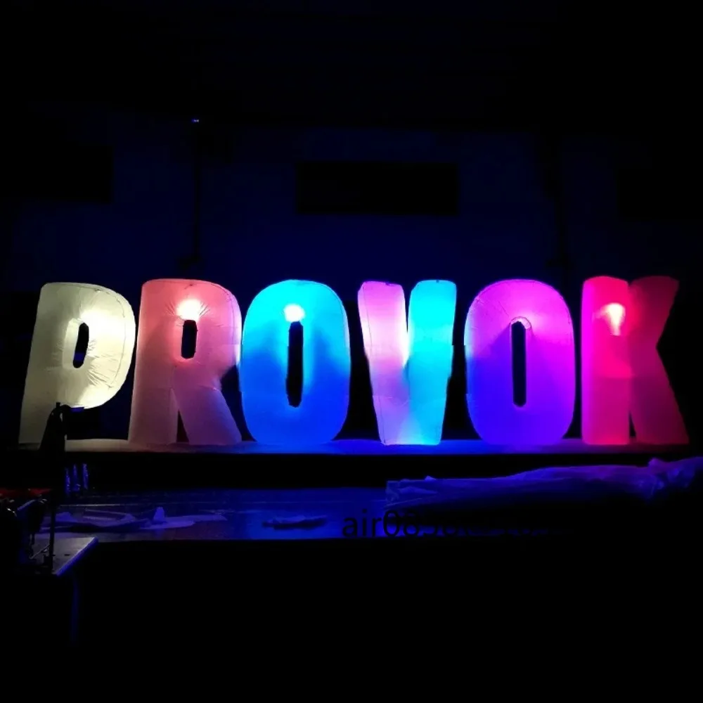 

Blow Up Giant Inflatable Letters with Led Lights Inflatable Alphabet Big Inflatable Sign Logo for Party Wedding Decoration